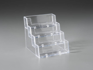Visitenkartenhalter 4-fach, quer, B 10 x H 9,5 x T 9cm