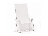 plastic brochure holder, 1/3 A4 / A6, clear, for tabletop...