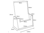 porte-brochures en plastique, 1/3 A4 / A6, transparent,...