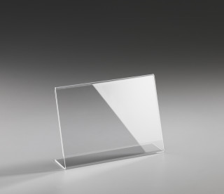 Plakataufsteller "L" A5 quer 15cm hoch x 21cm breit