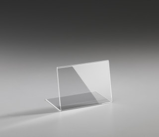 Plakataufsteller "L" A6 quer 10.5cm hoch x 15cm breit