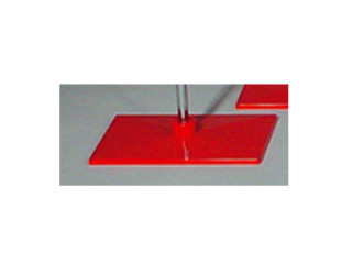 Bodenplatte rot 20x15cm Kunststoff für Plakatständer