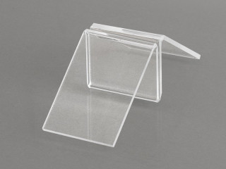 Plexiaufsteller "M" gross 5 x 13,5 x H 4,5cm Schlitz 2mm