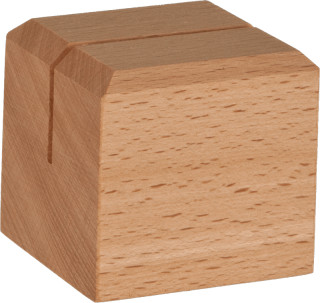 Holzaufsteller für Elemente natur hell, 5 x 5 x H 5cm Schlitz ca. 1,5 - 2mm