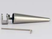 Plakataufsteller Edelstahl "Cone" Ø 18 x 75mm, Schlitz 2 - 6mm verstellbar