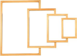 Plakatrahmen Holz natur DIN A4 Rahmenprofil 20mm für Plakate bis 4mm Dicke