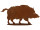 wild boar metal rust look 100cm