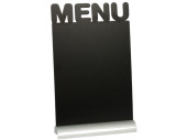 Schieferlacktafel "Menu" AluminiumSilhouette,...