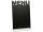Schieferlacktafel "Menu" AluminiumSilhouette, Alufuss