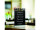 Schieferlacktafel "Menu" AluminiumSilhouette, Alufuss