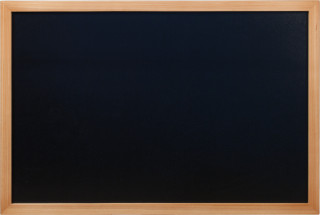 Schieferlacktafel Woody 60x80cm Holzrahmen Teak inkl. Kreidemarker weiss
