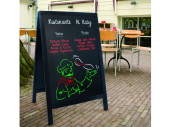 Strassenständer WOODY SANDWICH schwarz 120 x 70cm