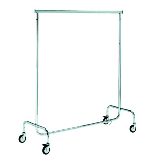 Konfektionsständer B 143cm, H 150cm, mit 80mm Rollen, seitlich je 40cm ausziehbar