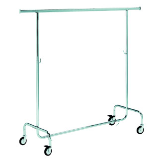 Konfektionsständer 143cm B 140-200cm mit 80mm Rollen seitlich je 40cm ausziehbar