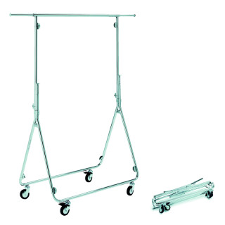 Reiserollständer faltbar 100cm breit x 150cm hoch seitlich je 30cm 80mm Rollen