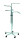 Kleiderständer 4-Arm gerade 110-170cm hoch Arme 40cm Kreuzfuss mit 5 Rollen 50mm
