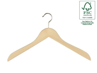 Holzkleiderbügel Business 45cm lang Buche natur