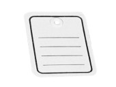 Anhänge-Etiketten weiss 40x50mm schwarz bedruckt mit...
