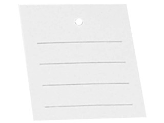 Anhänge-Etiketten weiss 35x45mm schwarz liniert gelocht 1000 Stk/Pack
