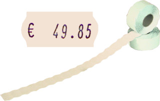 Etiketten weiss gewellt perm 26 x 12mm 1500 Stk./Rl.