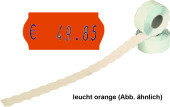 Etiketten leuchtrot gewellt 26 x 12mm 1500 Stk./Rl.