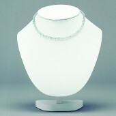 Collierbüste weiss 17.5cm hoch Kunstleder