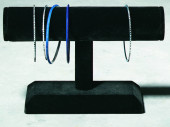 Armbandständer schwarz 13 x 19 x Ø 4cm samtiert