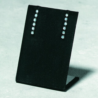 Ohrringständer schwarz 6 x 9cm hoch samtiert