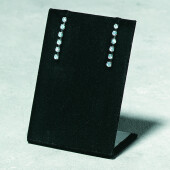 Ohrringständer schwarz 6 x 9cm hoch samtiert