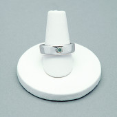 Ringhalter weiss 3.5cm hoch x 4cm Kunstleder