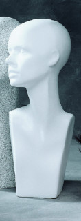 Damenkopf Ira weiss 52cm hoch Styropor