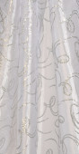 Festival Stoff weiss/silber 150cm breit Chiffon/Glitter