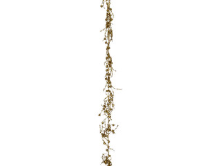 Perlengirlande Glitter gold 180cm lang Kunststoff