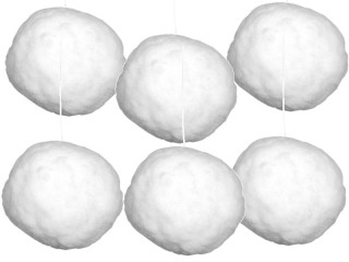 Schneebälle "Cotton" 6er Set, Ø 7cm