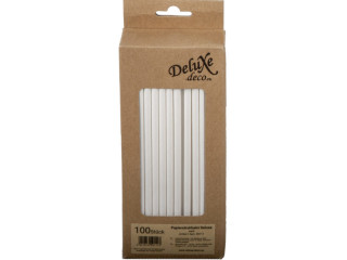 paper drinking straws 100 pieces white plain