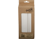 paper drinking straws 100 pieces white plain
