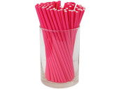 Papier-Trinkhalme 100 Stück pink uni