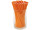 pailles à boire en papier 100 pièces orange uni