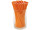paper drinking straws 100 pieces orange plain