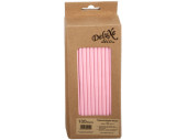 paper drinking straws 100 pieces rose plain