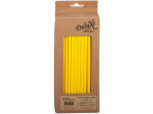 pailles à boire en papier 100 pièces jaune uni