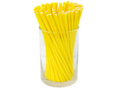 pailles à boire en papier 100 pièces jaune uni