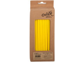 paper drinking straws 100 pieces yellow plain