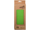paper drinking straws 100 pieces green plain