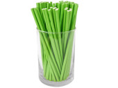 Papier-Trinkhalme 100 Stück grün uni