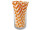 paper drinking straws 100 pieces orange-white striped
