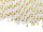 pailles à boire en papier 100 pièces blanc-or coeurs
