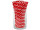 pailles à boire en papier 100 pièces rouge-blanc coeurs