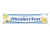Banner Willkommen zum Oktoberfest quer, 180 x 40cm, Stoff