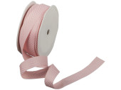 Band V-Streifen rosa/weiss 18mm x 20m